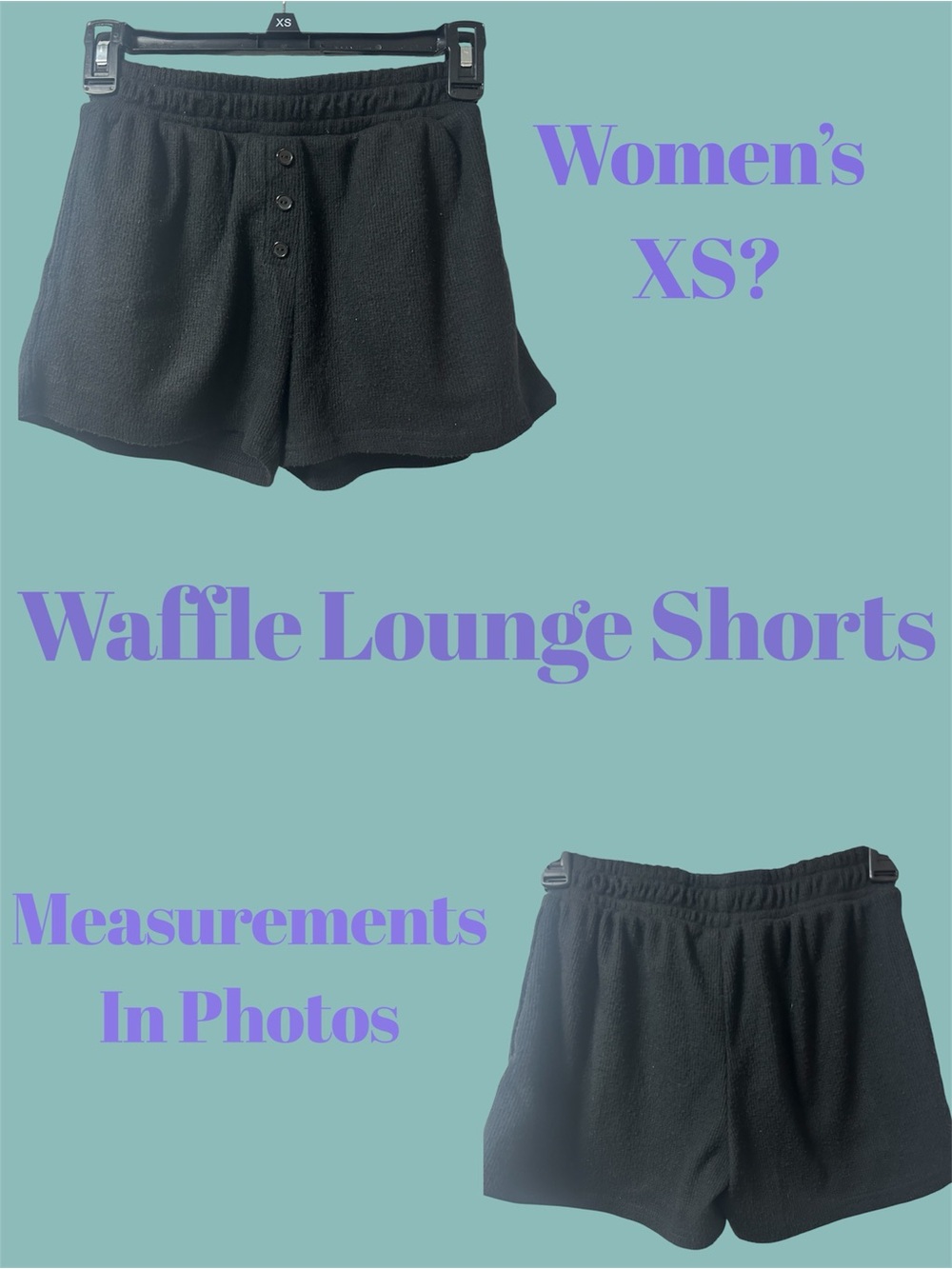 Waffle Lounge Shorts - Black XS